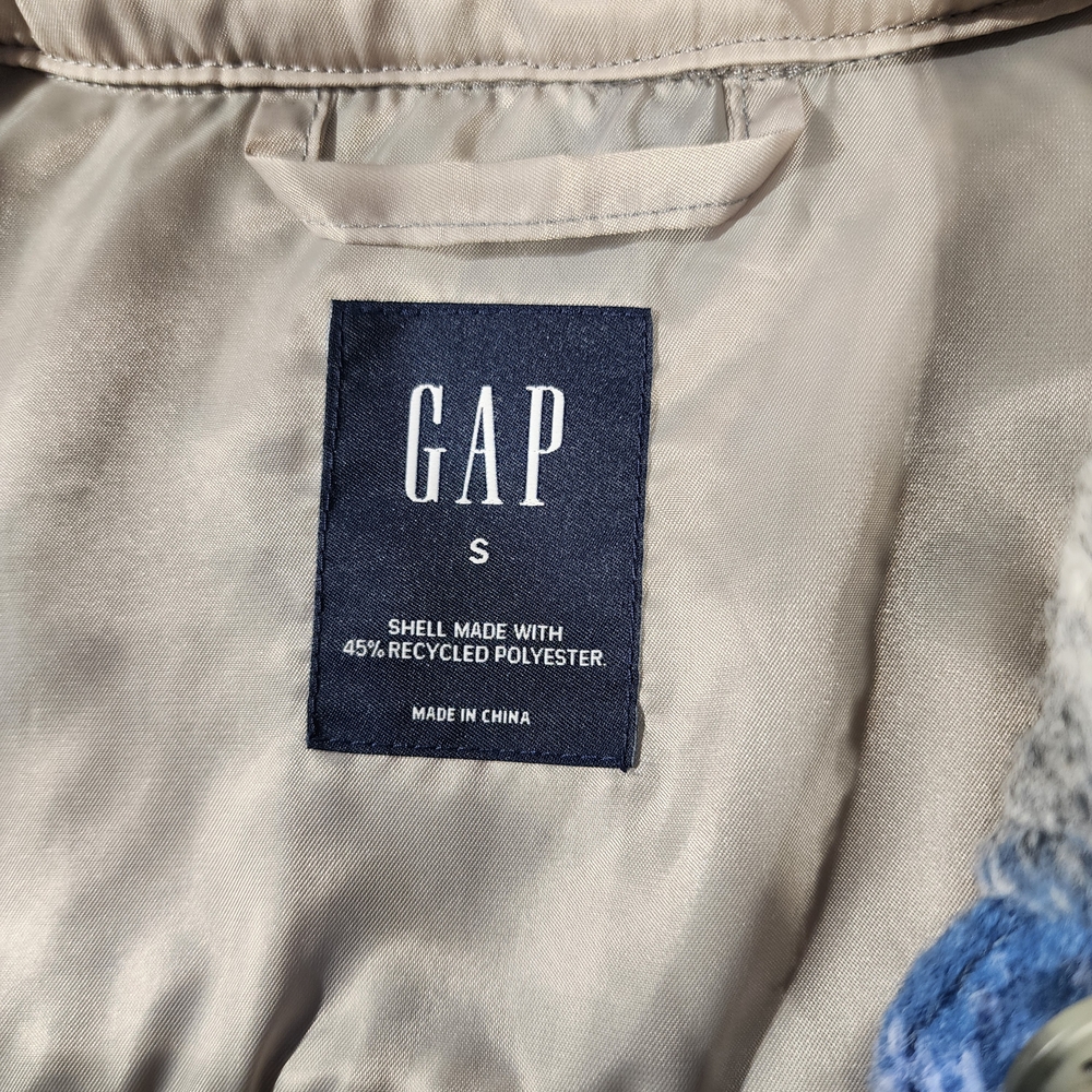 GAP Woman Blue and Gray Checkered Button Down Shirt S/P - Picture 9 of 9